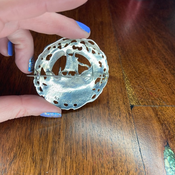 Norskt Monster Vintage Fisherman Silver Brooch - Picture 14 of 16